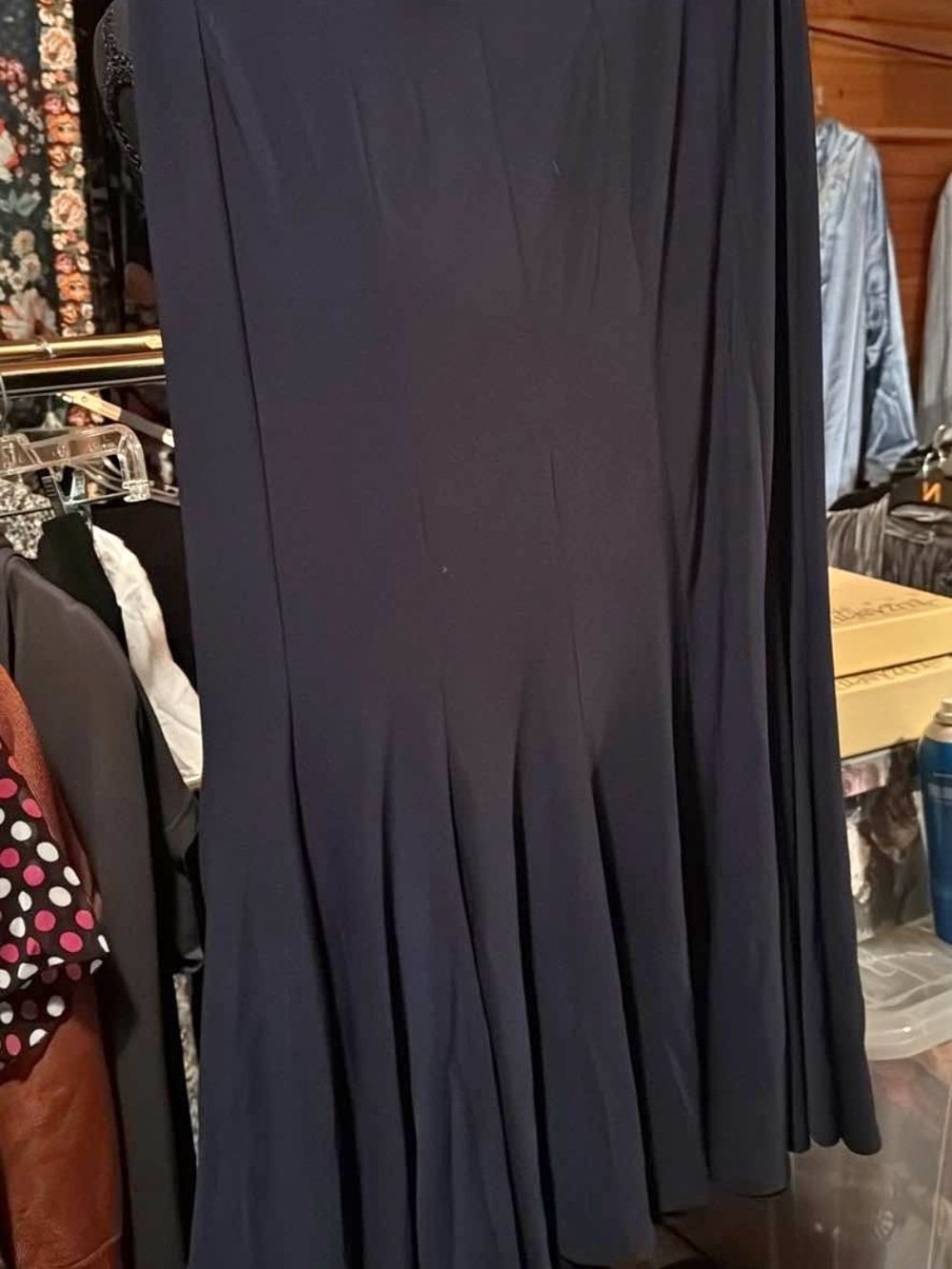Joseph Ribkoff Navy Flared Midi Skirt